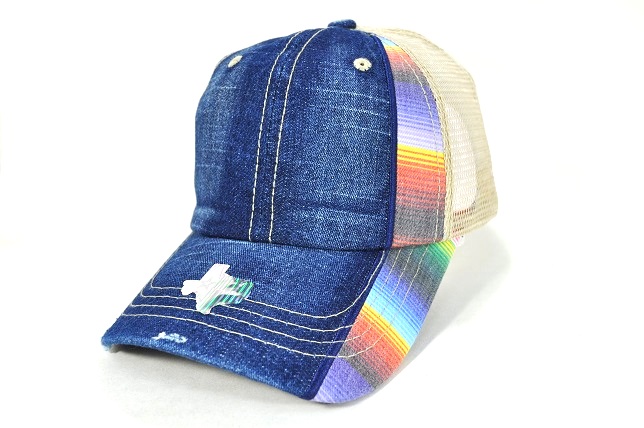 035-PIGMENT B.DENIM SIDE SERAPE/BEIGE MESH